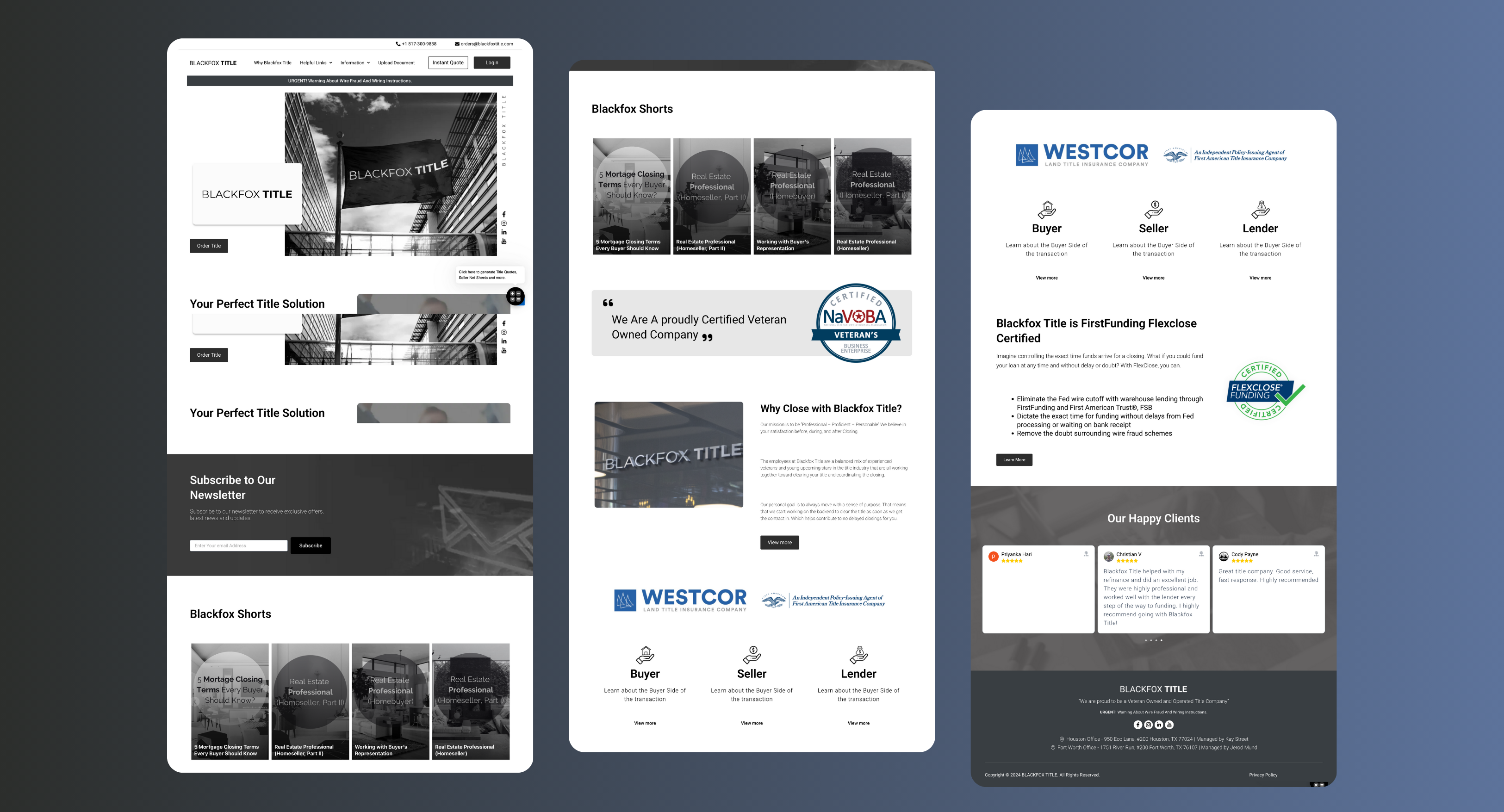 Blackfox Title website design