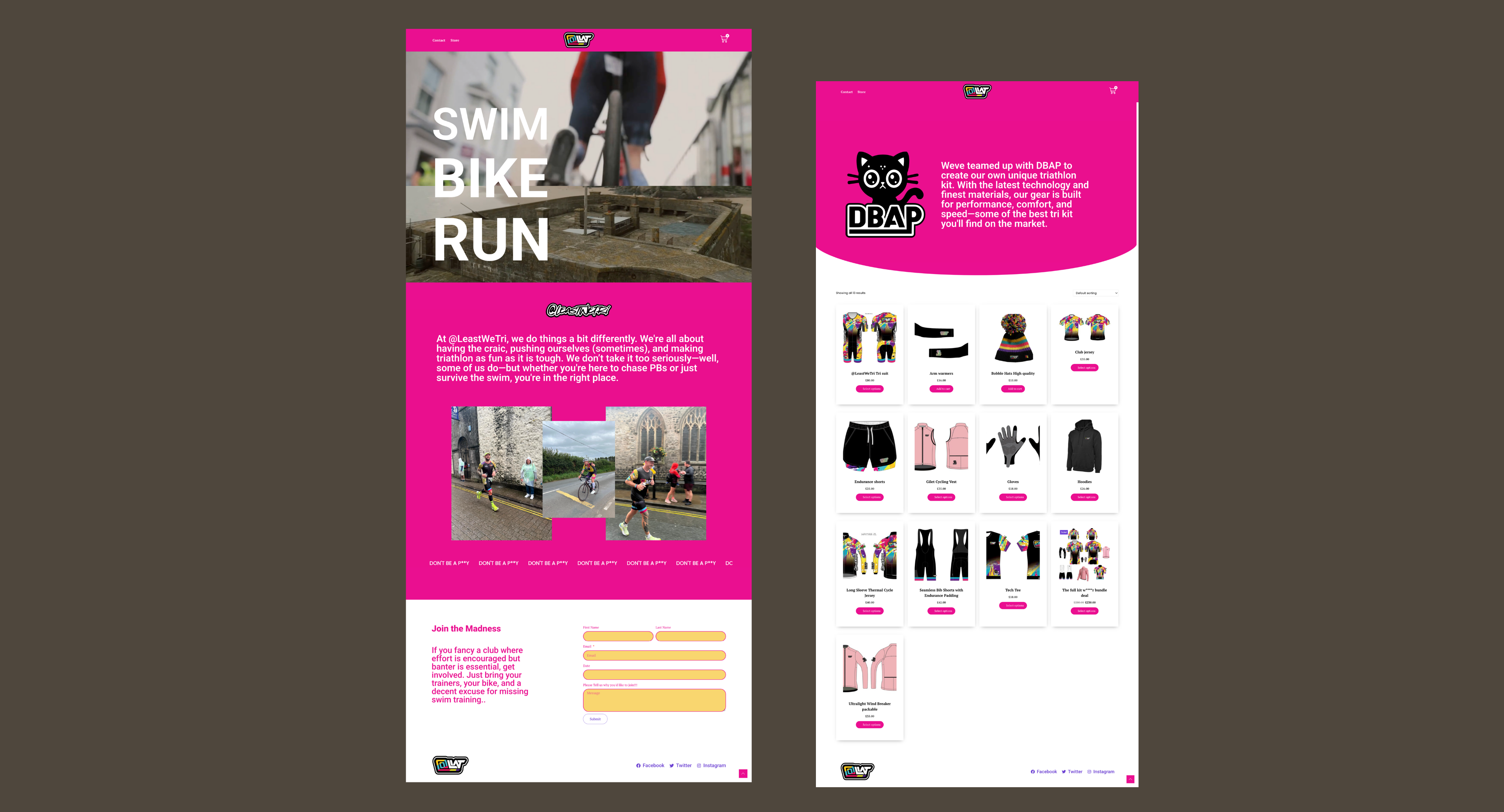 @LeastWeTri website design
